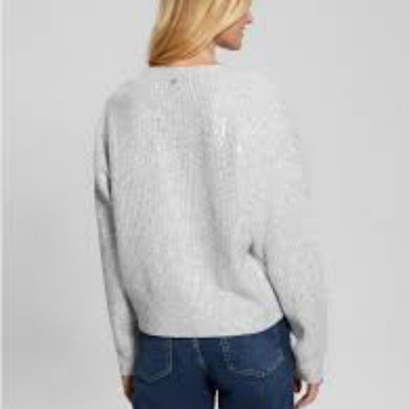 GUESS Women's Riley Sequined Cardigan Size XS - Picture 3 of 5